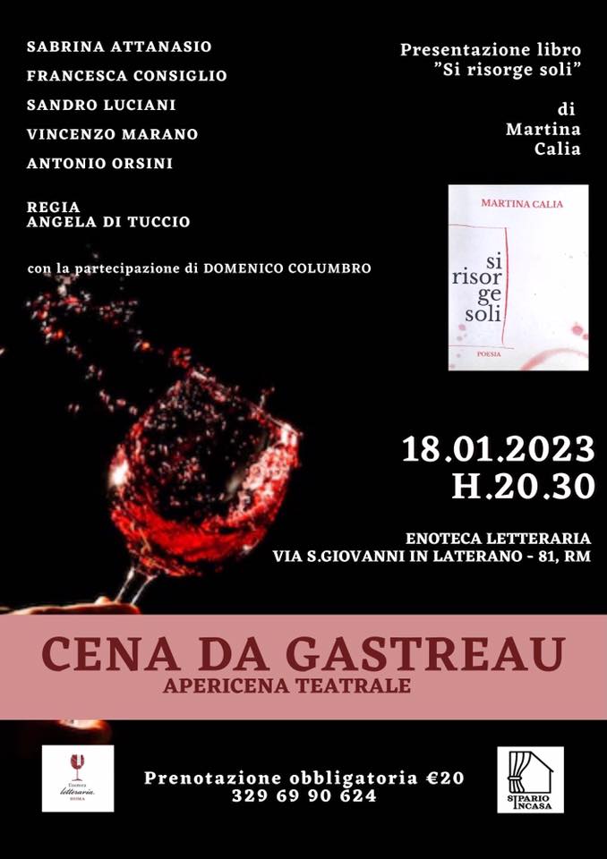 Cena da Gastreau & Presentazione Libro “ Si risorge soli”