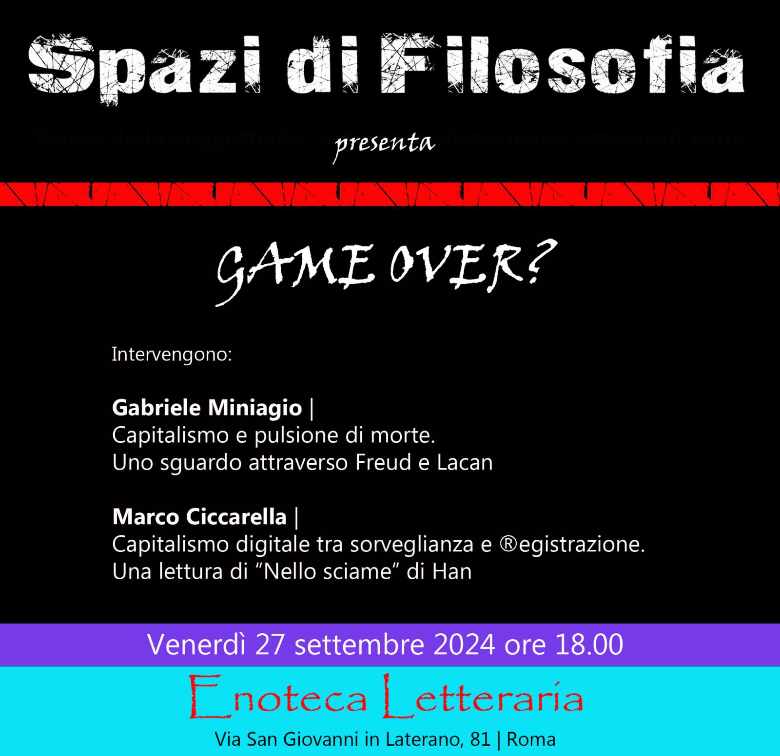Spazi di Filosofia - GAME OVER?