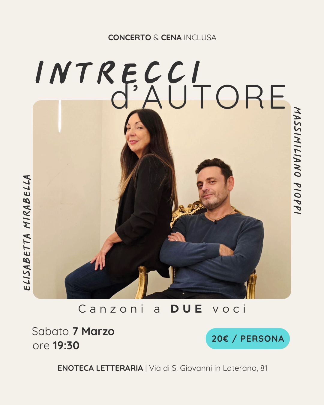 "Intrecci d'autore: canzoni a due voci" - I cantautori e la musica italiana