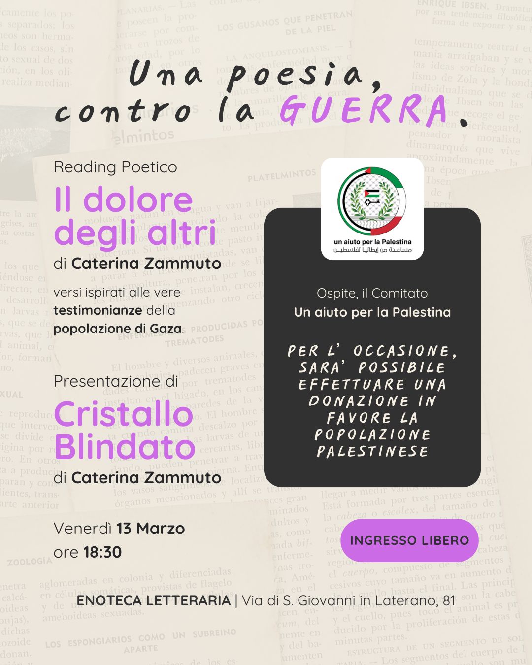 Una poesia contro la guerra