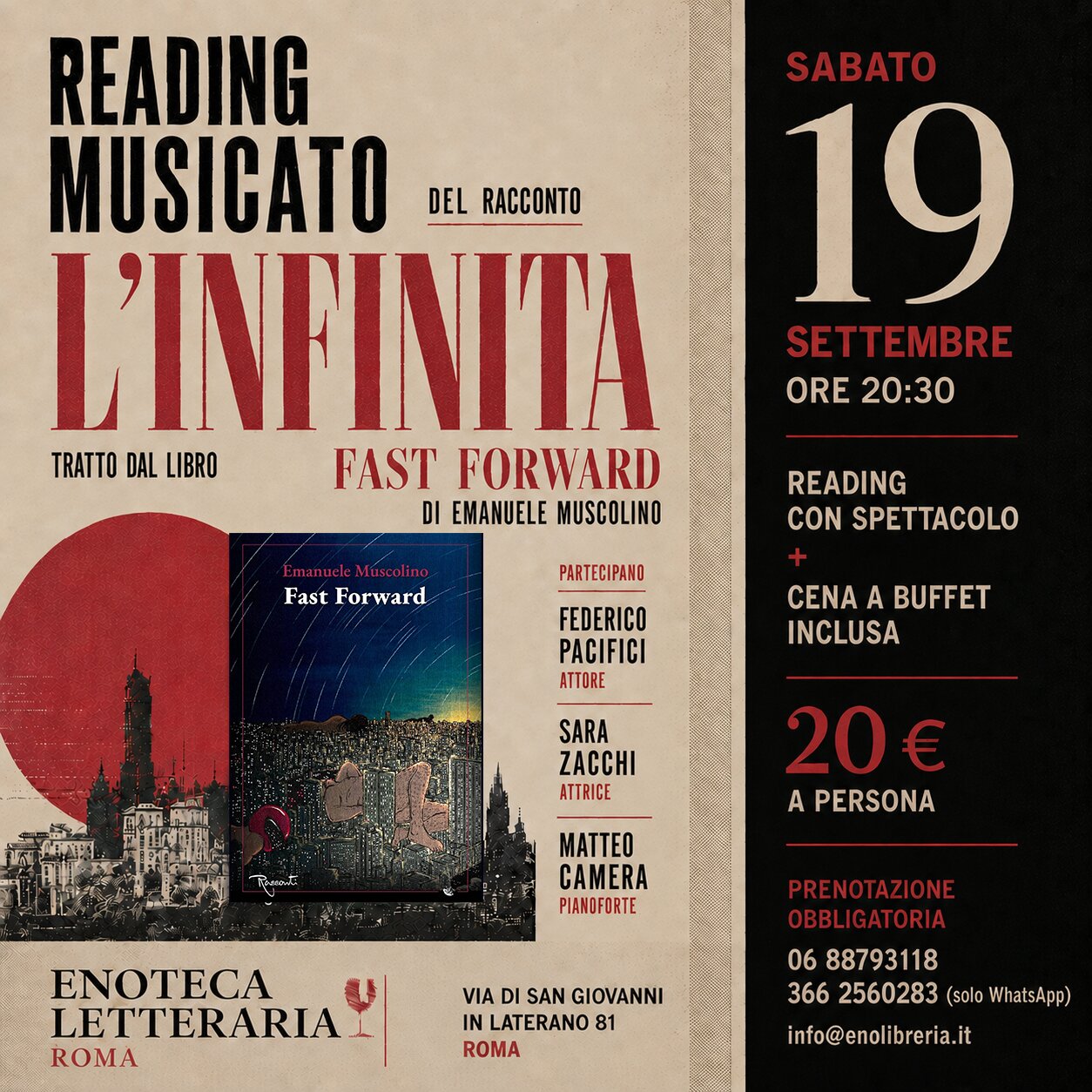 Reading con spettacolo e presentazione "Fast Forward"