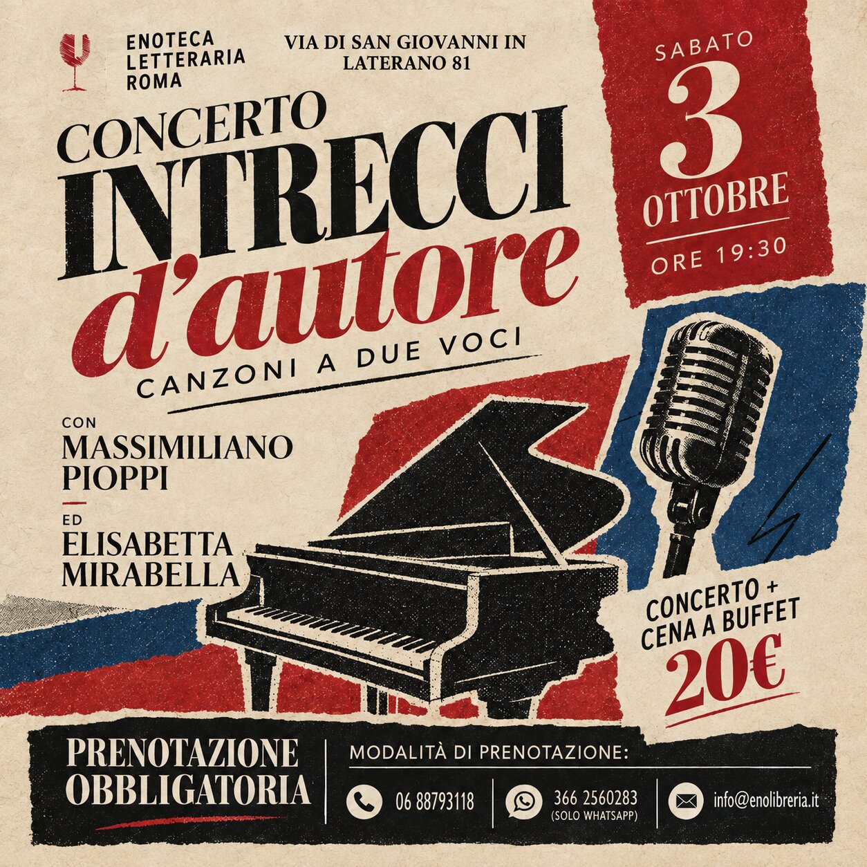 "Intrecci d'autore: canzoni a due voci" - I cantautori e la musica italiana