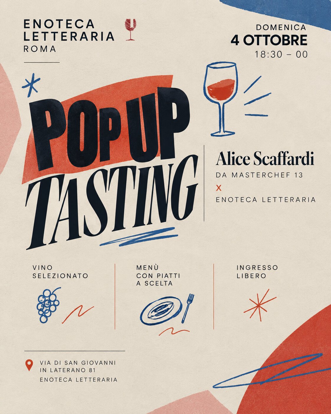 POP UP TASTING: Alice Scaffardi (da Masterchef 13) X Enoteca Letteraria